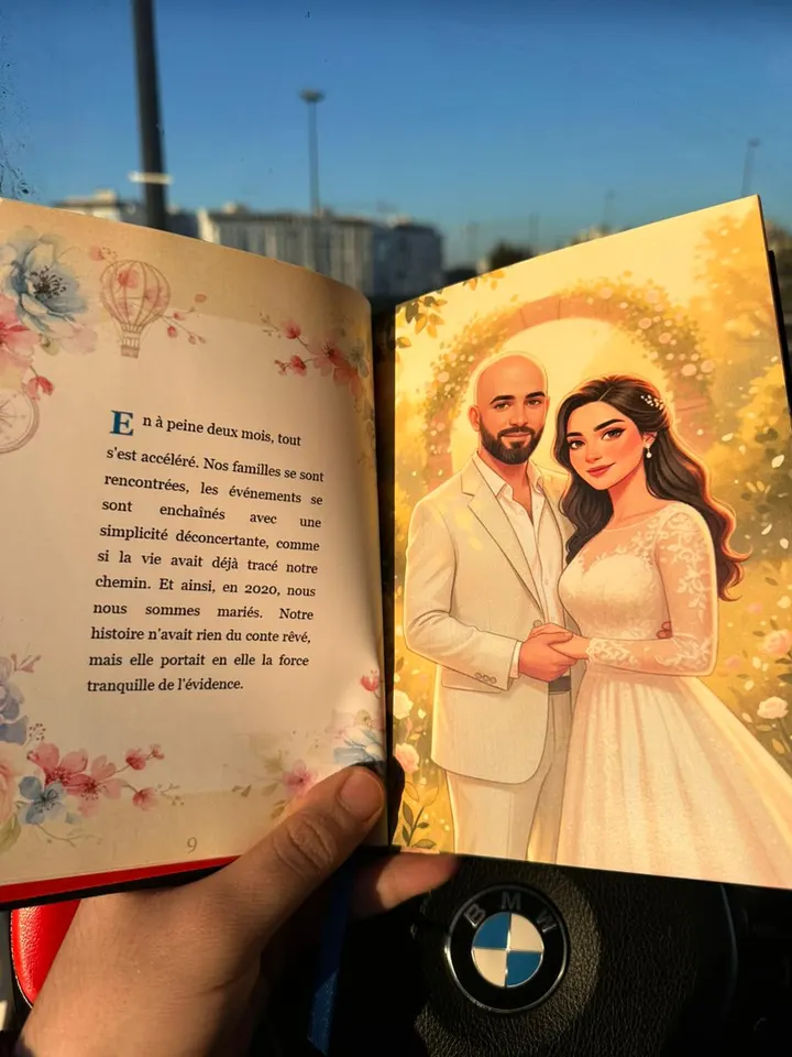 Page intérieure d'un livre de mariage