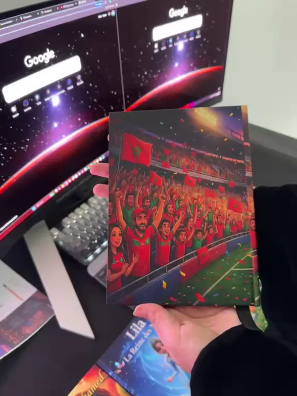 Inside page: a stadium full of Moroccan fans